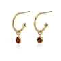 Red glazed ceramic earrings - Anartxy