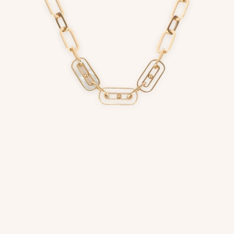 Ahmès gold steel necklace - Zag Bijoux