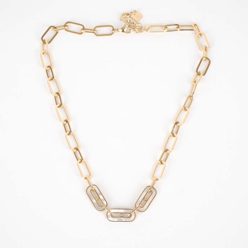 Ahmès gold steel necklace - Zag Bijoux