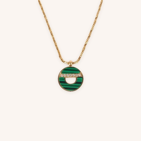 Collier Anhour acier or - Zag Bijoux