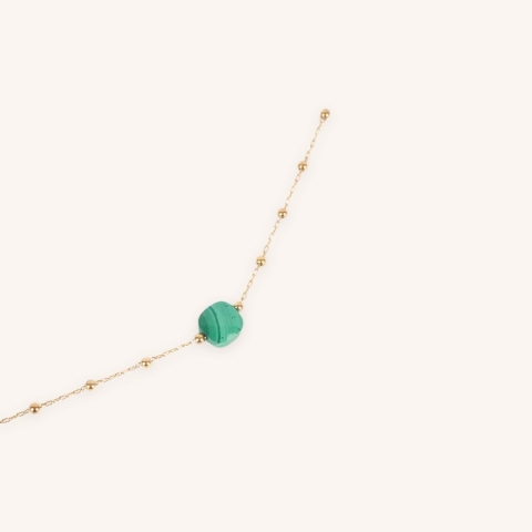Collier Anty vert acier or - Zag Bijoux