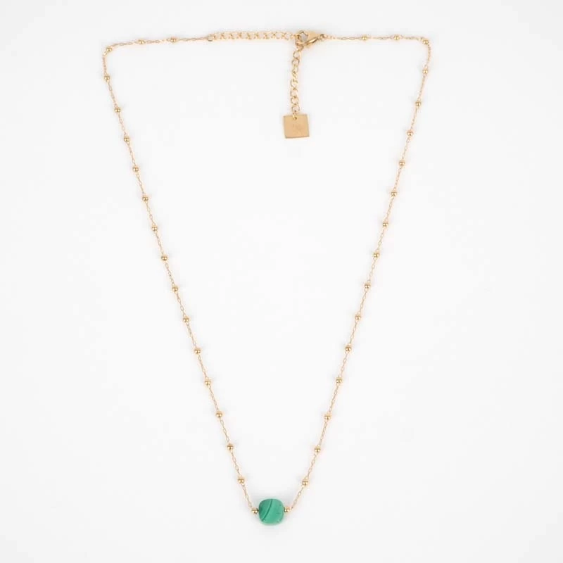 Gold necklace Anty green stone - Zag jewelry Gold necklace Anty green stone - Zag jewelry
