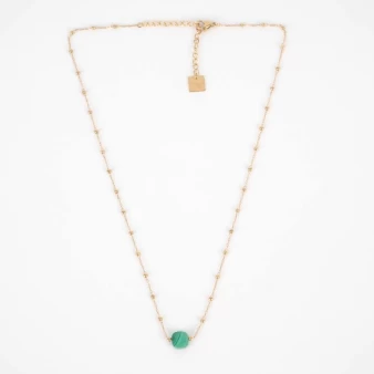 Anty green steel gold necklace - Zag Bijoux