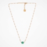 Anty green steel gold necklace - Zag Bijoux