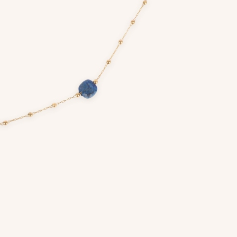 Anty blue steel gold necklace - Zag Bijoux
