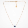 Collier Anty bleu acier or - Zag Bijoux