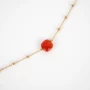 Anty red steel gold necklace - Zag Bijoux