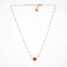 Anty red steel gold necklace - Zag Bijoux