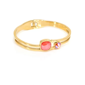 Duo insolite coral gold bangle bracelet - Bohm Paris