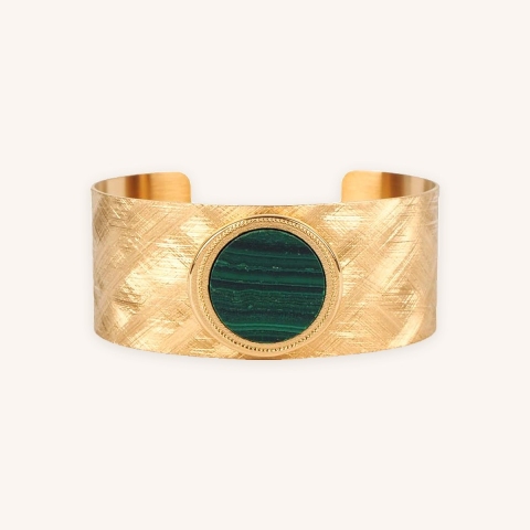 Bracelet Bata vert acier or - Zag Bijoux