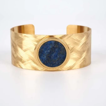 Bracelet Bata bleu acier or...