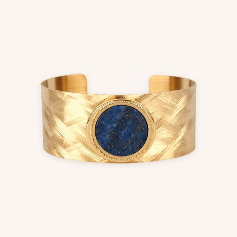 Blue steel gold Bata bracelet - Zag Bijoux