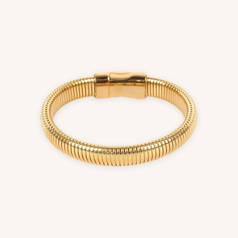Bracelet jonc Ay acier or - Zag Bijoux