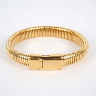 Ay bangle bracelet in gold steel - Zag Bijoux