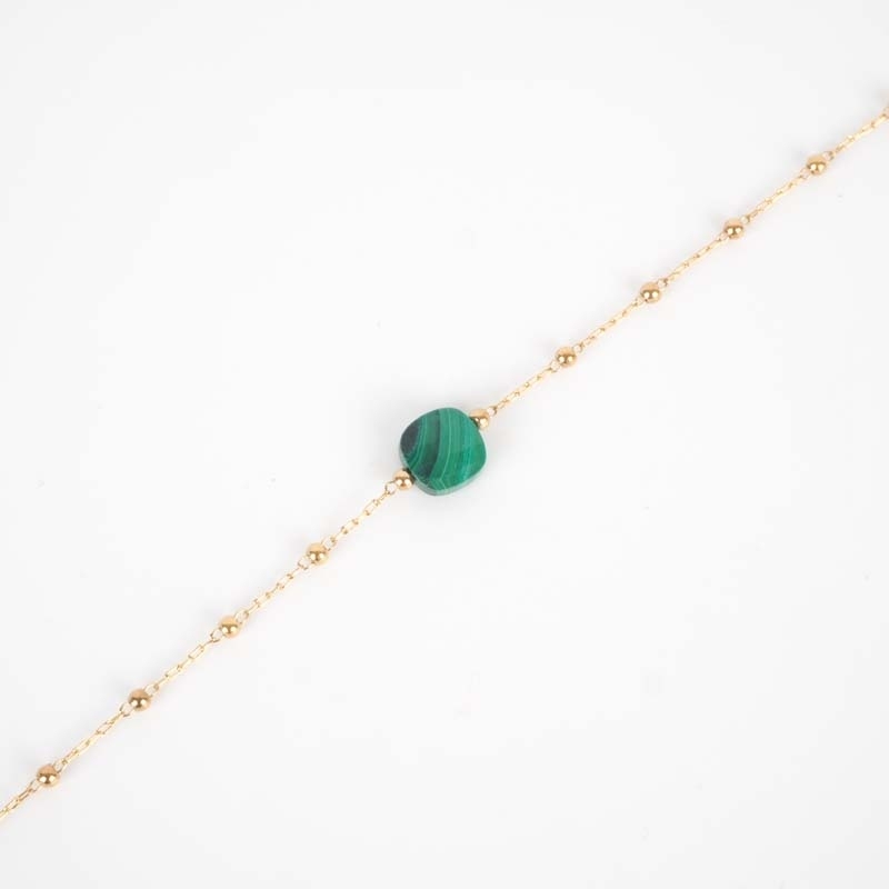 Anty green steel gold bracelet - Zag Bijoux