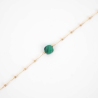 Anty green steel gold bracelet - Zag Bijoux