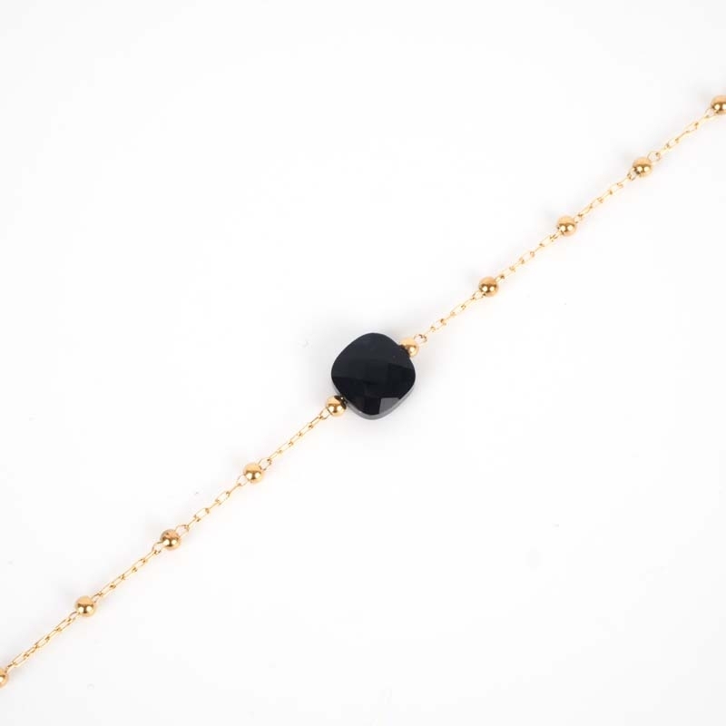 Anty black steel gold bracelet - Zag Bijoux