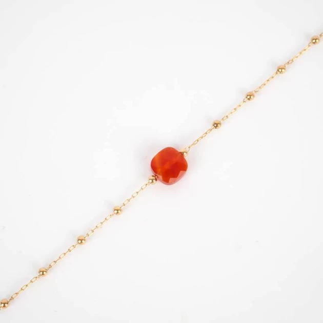 Bracelet Anty rouge acier or - Zag Bijoux