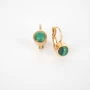 Green gold steel sleeper earrings - Zag Bijoux