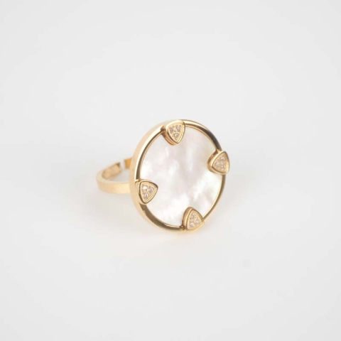 Bague Corazon acier or - Zag Bijoux
