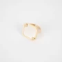 Square pearly steel gold ring - Zag Bijoux