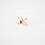 Red steel gold star ring - Zag Bijoux