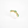 Green Goia ethnic ring in silver - Canyon