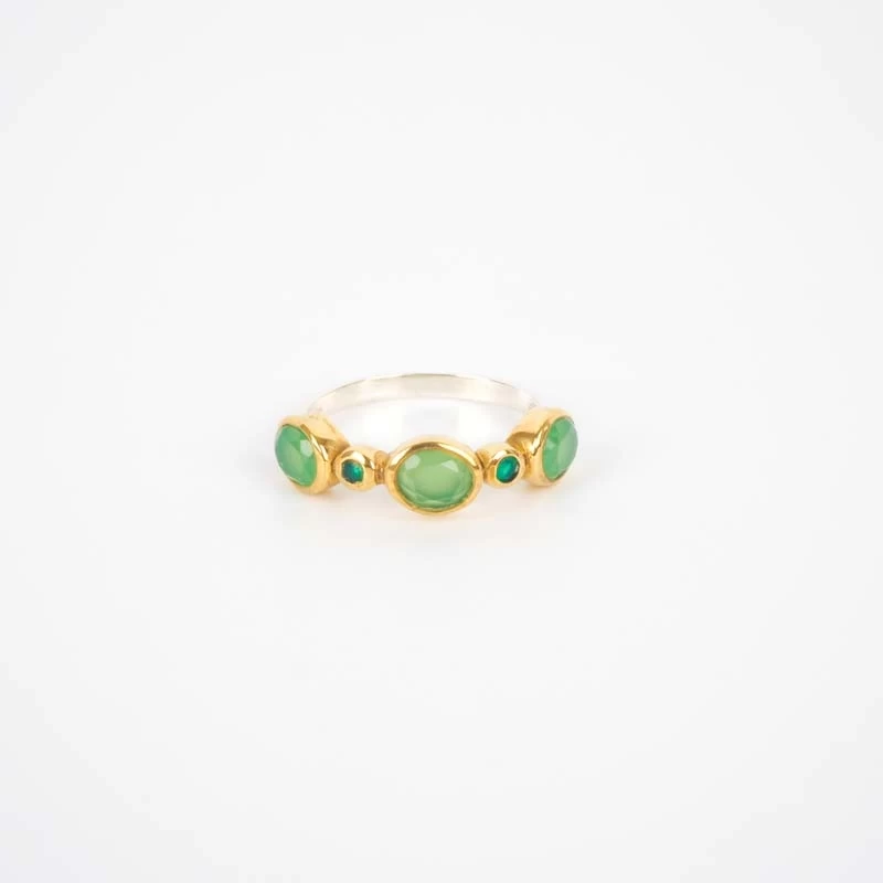 Bague ethnique Goia verte en argent - Canyon Bague ethnique Goia verte en argent - Canyon