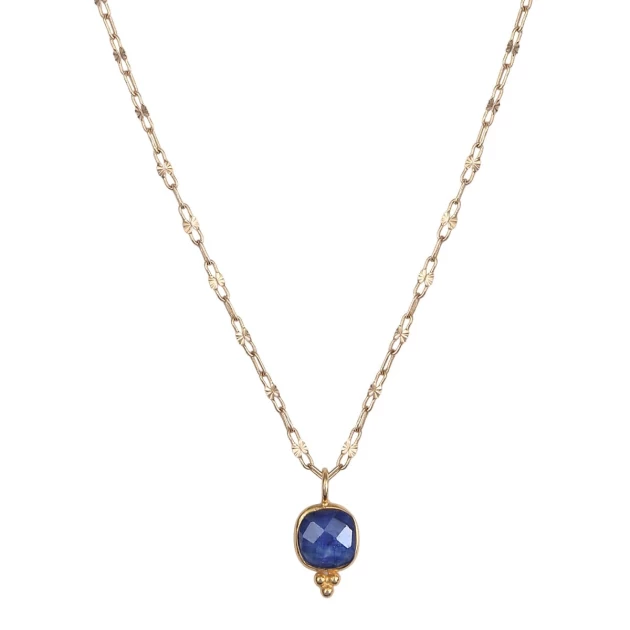 Soraya blue gold necklace -...