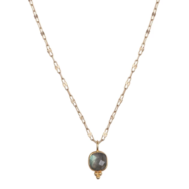 Gold gray Soraya necklace -...