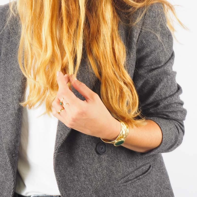 Gold bracelet Bata green - Zag jewelry Gold bracelet Bata green - Zag jewelry