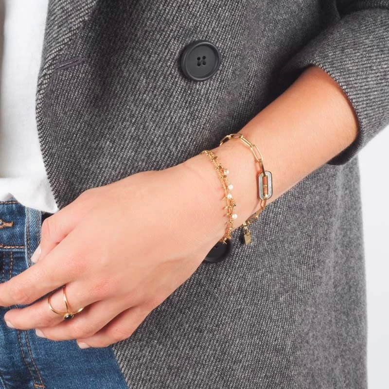 Falls bracelet steel white gold - Zag Bijoux Falls bracelet steel white gold - Zag Bijoux