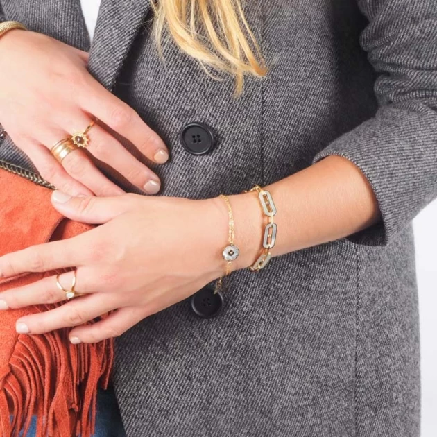 Bracelet Floria en acier or jaune - Zag Bijoux