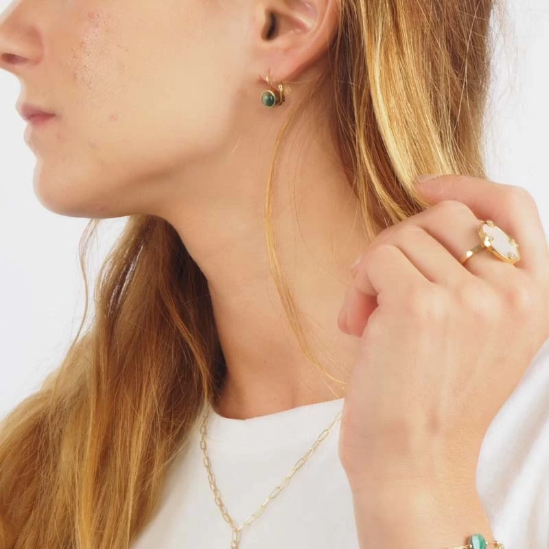 copy of Jezabel earrings steel gold - Zag Bijoux copy of Jezabel earrings steel gold - Zag Bijoux