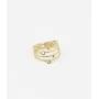 White agate stone ring in gold steel - Zag Bijoux