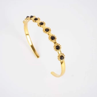 Bracelet Marguerite noir - Bohm Paris
