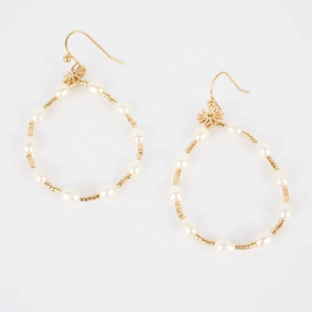 White Elody earrings - Bohm...