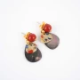 Gaudi jasper & mother-of-pearl earrings - Nature Bijoux