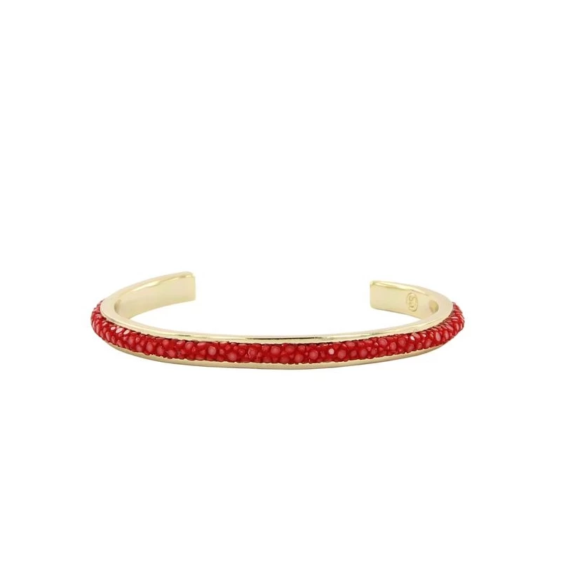 Saphira thin basic red bangle bracelet - Barong Barong