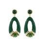 Green gem cocktail earrings - Barong Barong