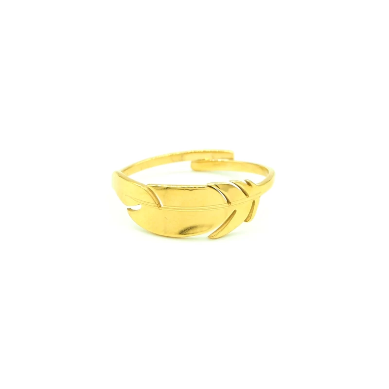 Feather gold ring - Zag Bijoux