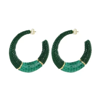 Saphira green stardust earrings - Barong Barong