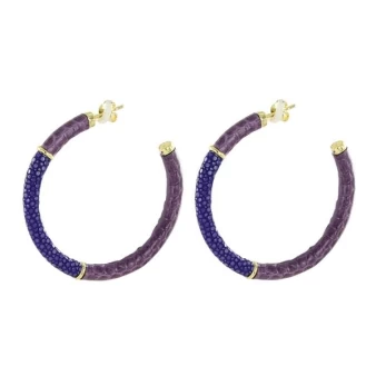 Saphira full moon purple earrings gm - Barong Barong