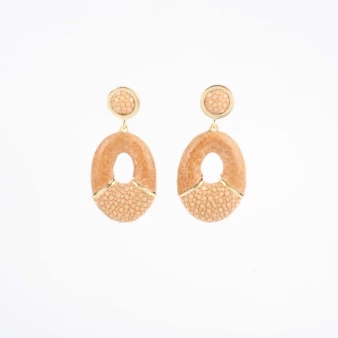 Boucles d'oreille saphira cocktails beige - Barong Barong