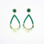 Boucles d'oreille nastran saphira vert gm - Barong Barong