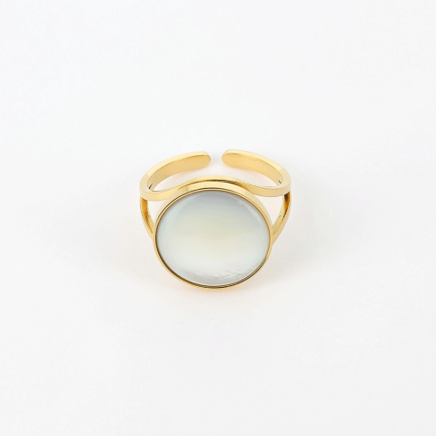 Akilah gold steel ring - Zag bijoux