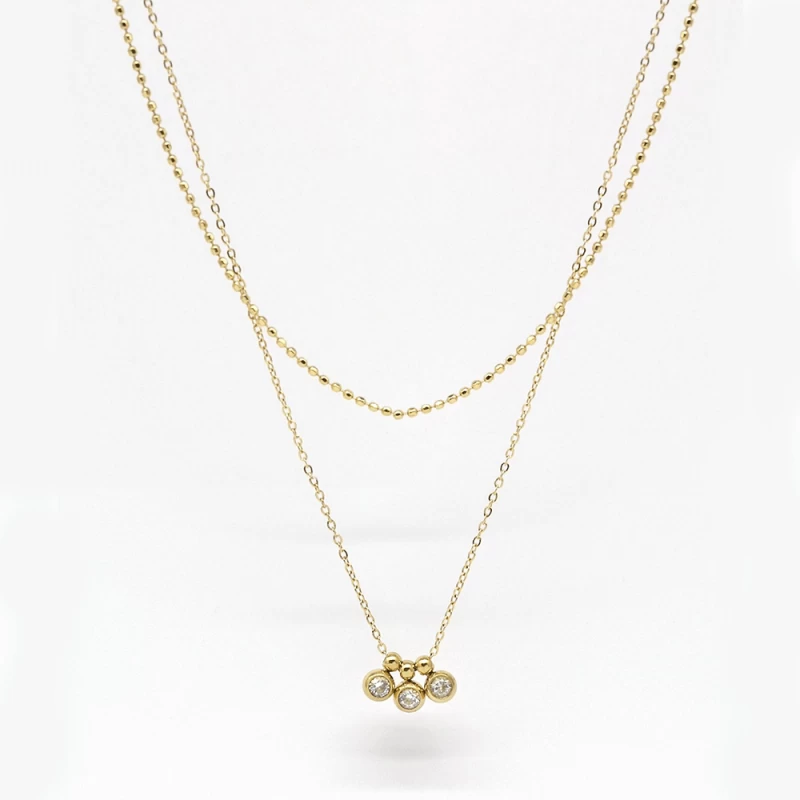 Alta gold necklace in stainless steel - Zag bijoux