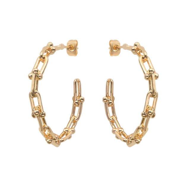 Gold Nautilus hoop earrings...
