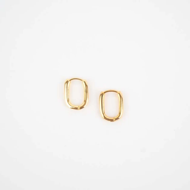Gold-plated Square hoop...