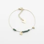 Stone malachite bracelet in gold steel - Zag Bijoux
